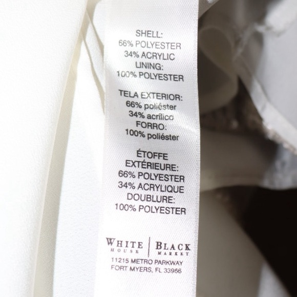 EUC Cream & White Sequin Crewneck White House Black Market Size S - Picture 9 of 9